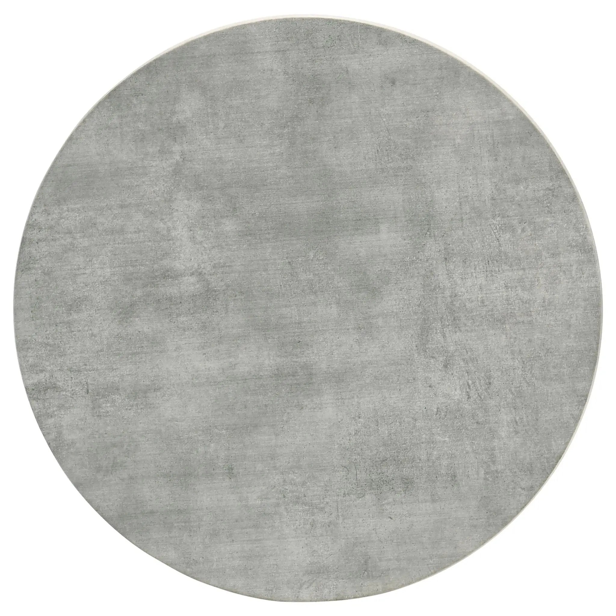 Hadi Round SmartTop Side End Table Cement and Gunmetal by Unique Piece Furniture