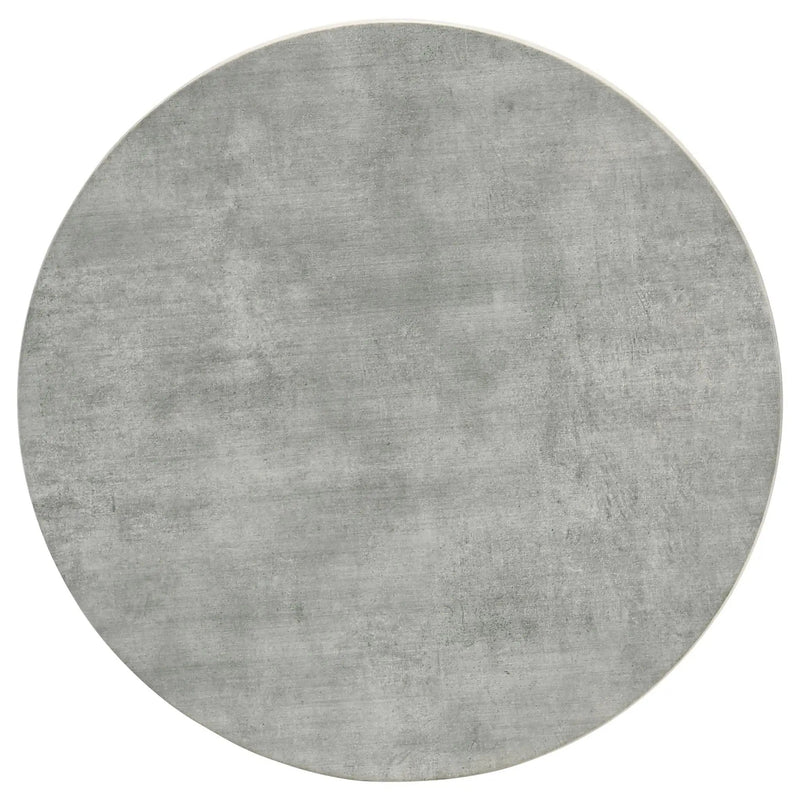 Hadi Round SmartTop Side End Table Cement and Gunmetal by Unique Piece Furniture
