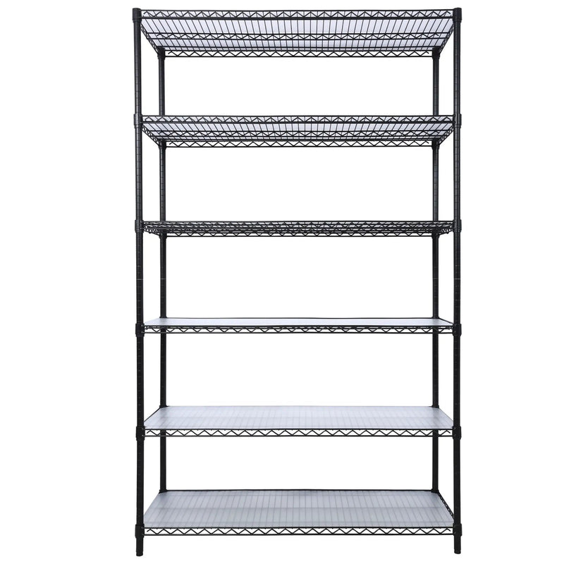 6 Tier 6000Lbs Capacity Nsf Metal Shelf Wire Shelving Unit, Heavy Duty Adjustable Storage Rack With Wheels & Shelf Liners For Commercial Grade Utility Steel Storage Rack by Unique Piece Furniture