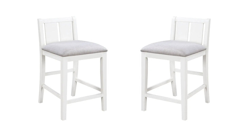 Graham - 3 Piece Small Space Counter Height Dining Table With Shelves And 2 Chairs (Set of 3) by HouseOfZazla