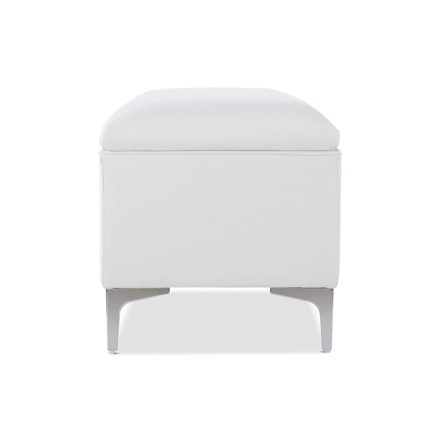Madelyn - Modern Storage Bench - Bright White Dye by HouseOfZazla
