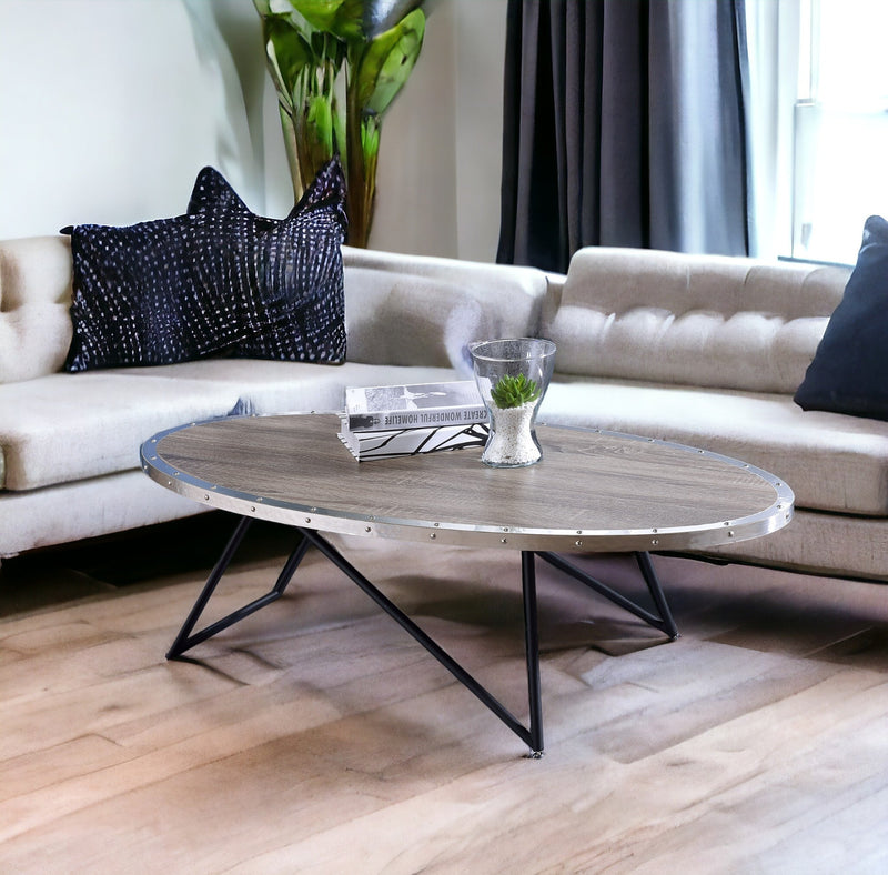 Allis Weathered Oval Coffee Table by HouseOfZazla