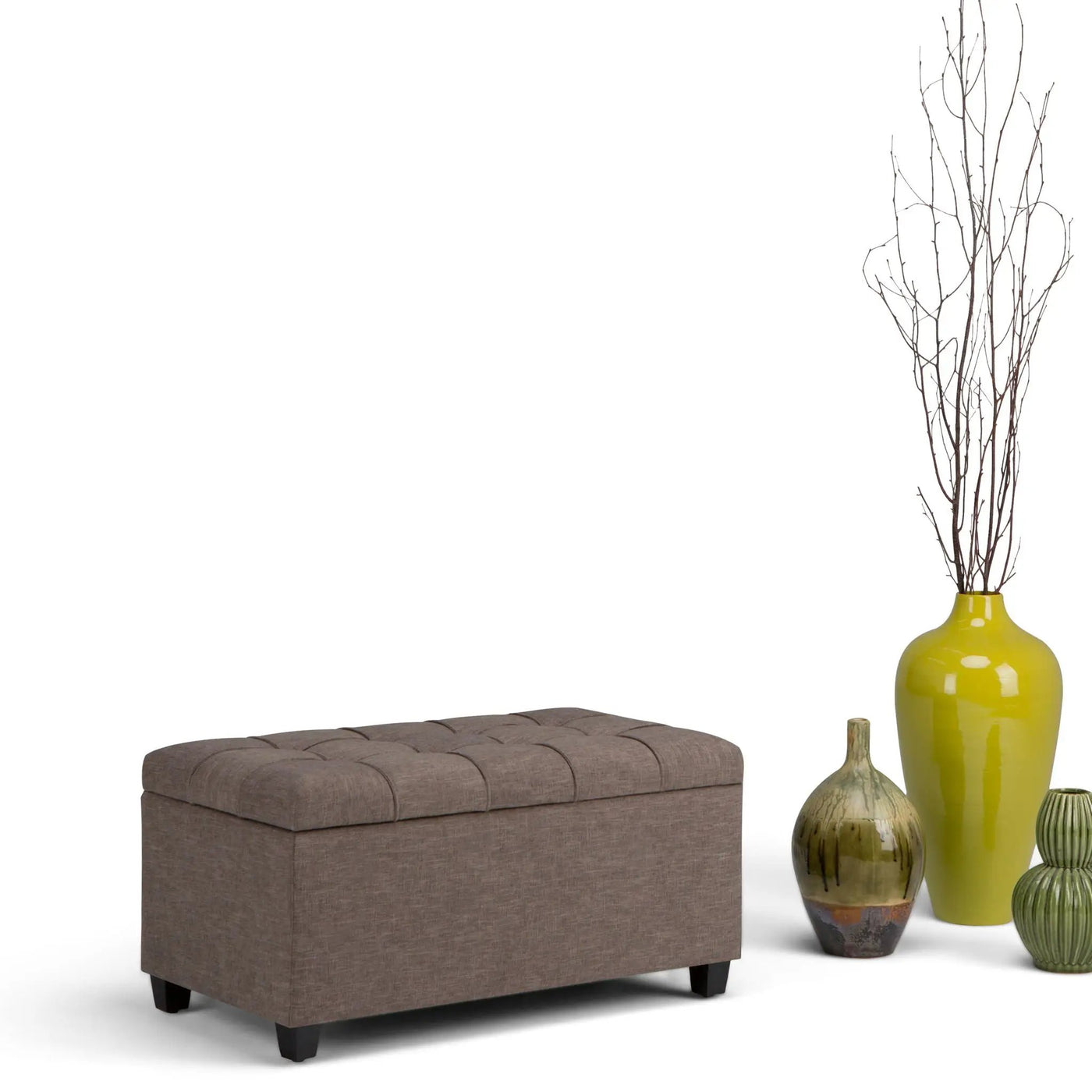 Sienna - Upholstered Storage Ottoman Bench by HouseOfZazla