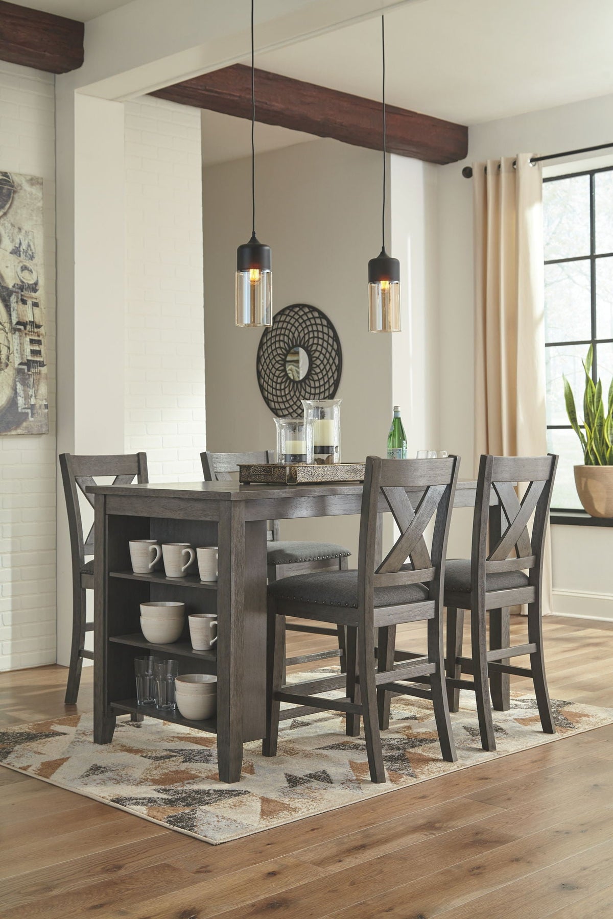 Caitbrook - Rectangular Counter Table Set, photo 3 of 13
