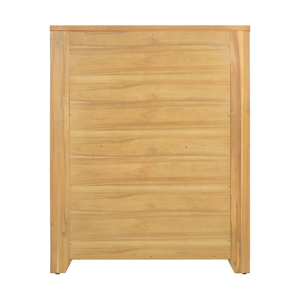 5 Drawer Dresser - Natural Wood / Brown by HouseOfZazla