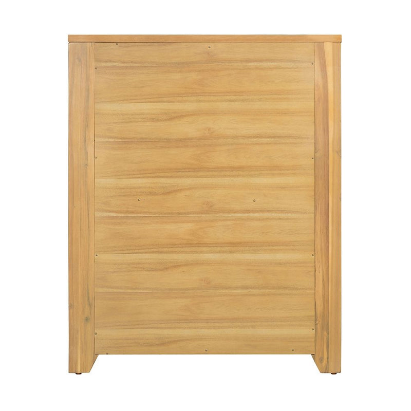 5 Drawer Dresser - Natural Wood / Brown by HouseOfZazla