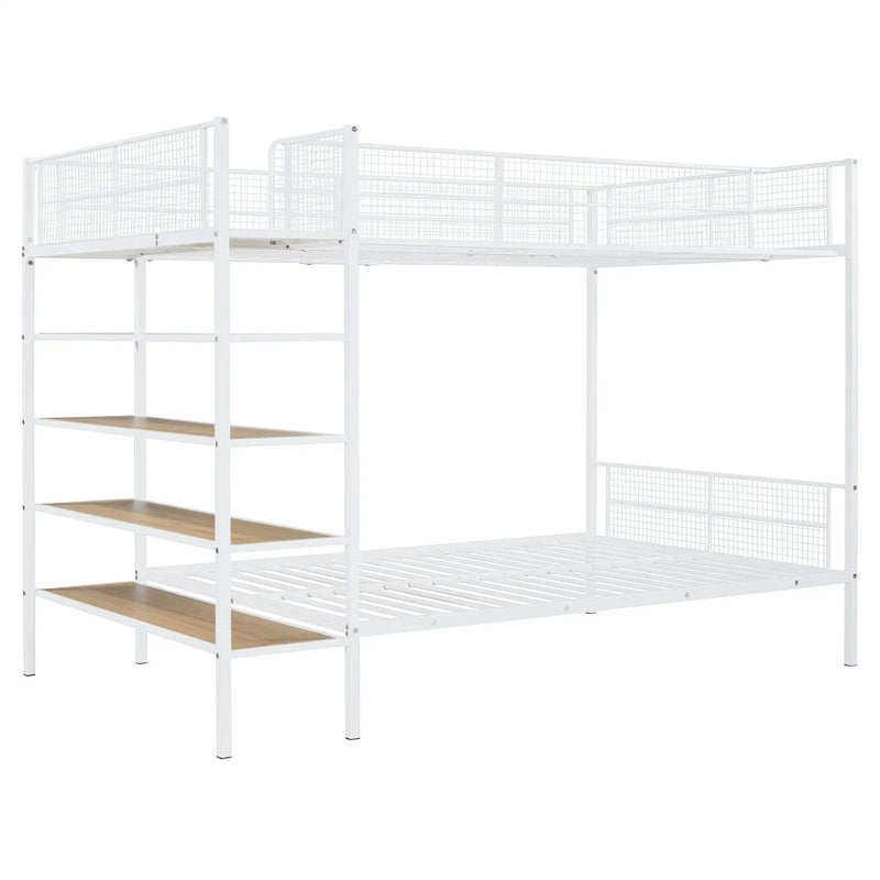 Bunk Bed With 5 Tier Shelves by HouseOfZazla