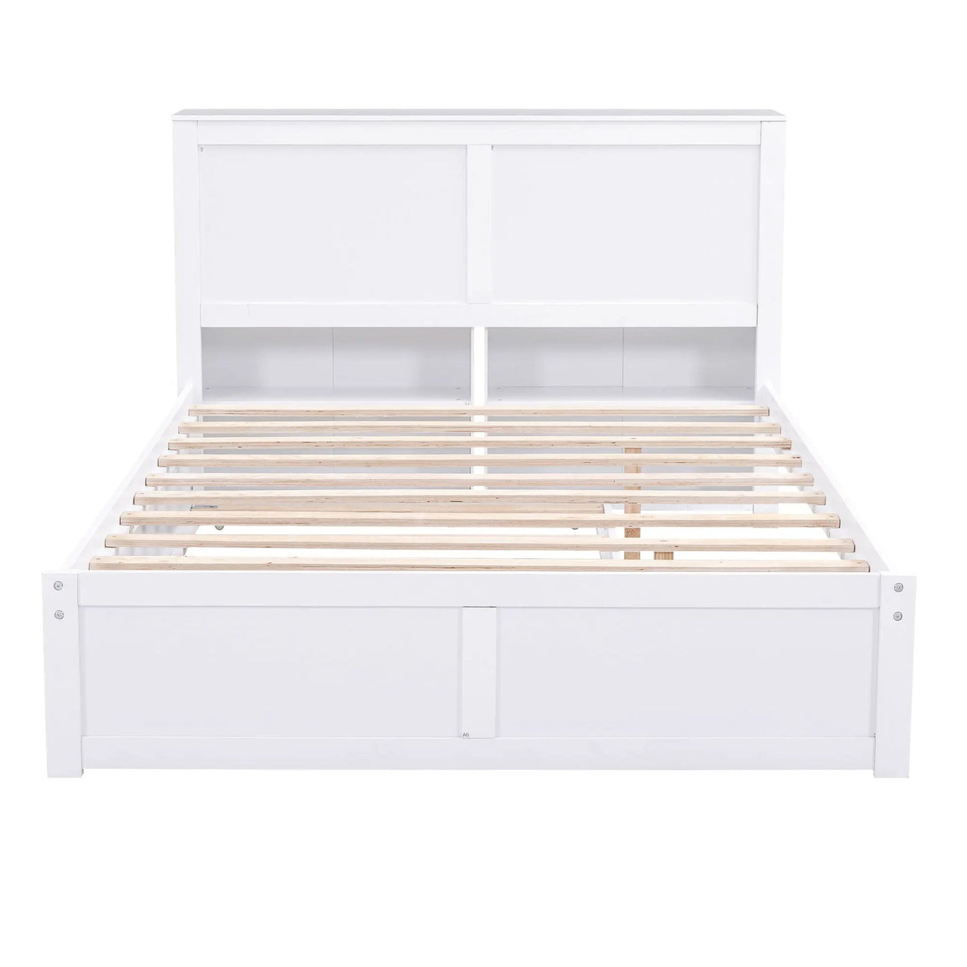 Storage Platform Bed With Pull Out Shelves And Trundle by HouseOfZazla