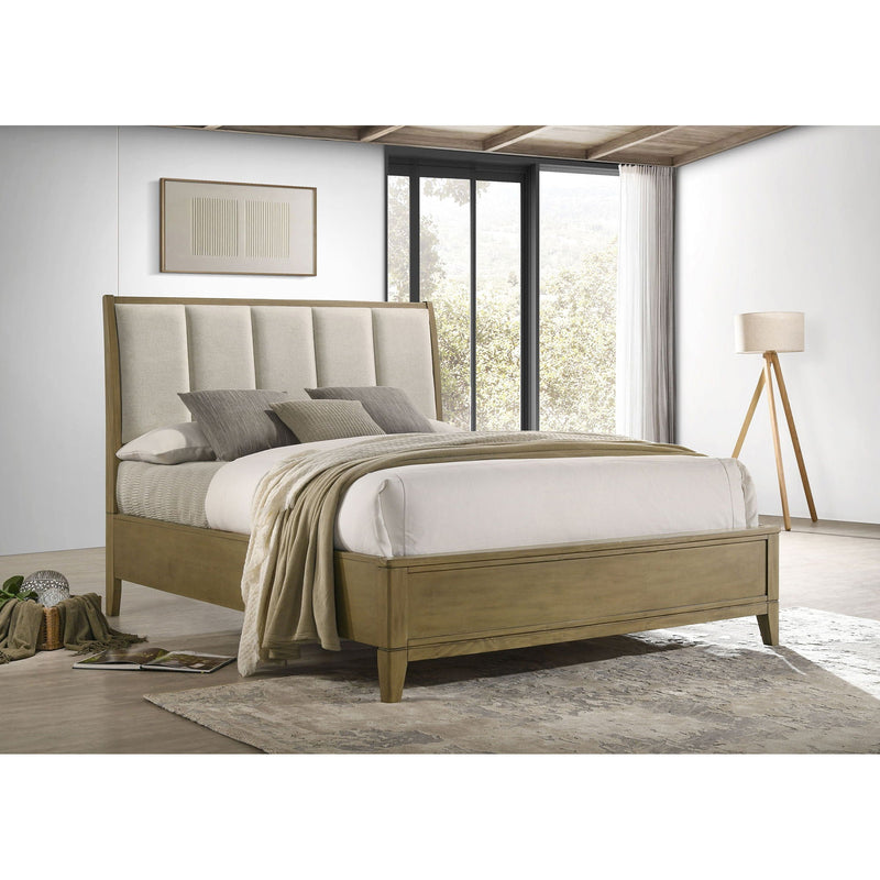 Menlo - Queen Upholstered Panel Bed - Natural by HouseOfZazla