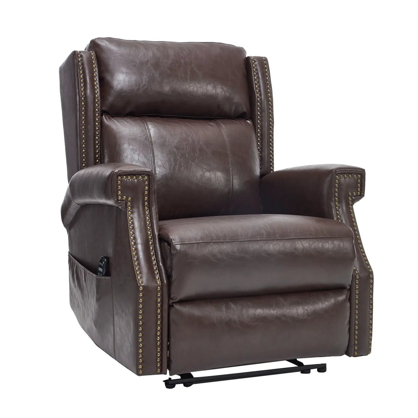 Manual Recliner Chair With Heavy Duty Motion Mechanism, 8 Vibrating Nodes And 3 Massage Modes For Living Room by HouseOfZazla