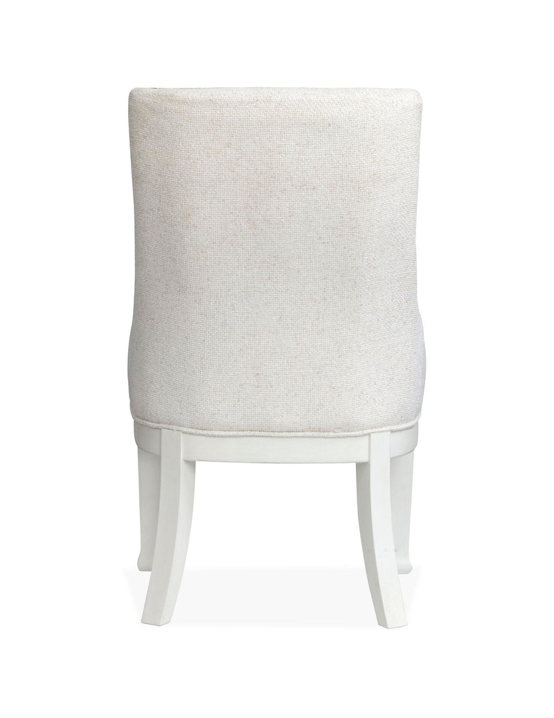 Kingston - Upholstered Host Chair (Set of 2) - Whisper White And Cerused Nutmeg, photo 6 of 7