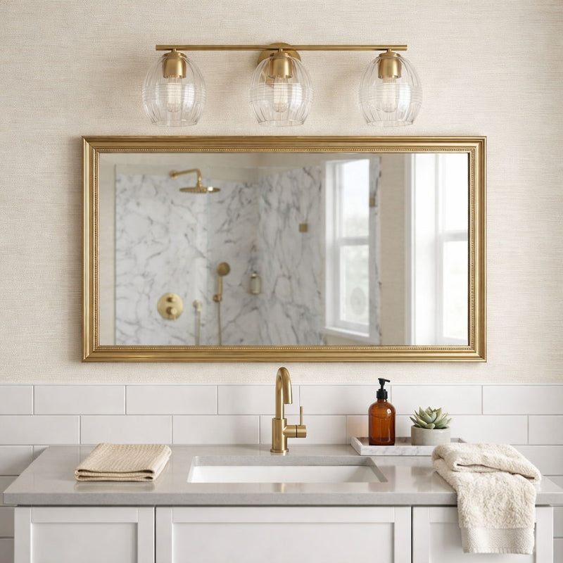 Luster 3 Lights Vanity With Clear Glass, photo 10 of 10