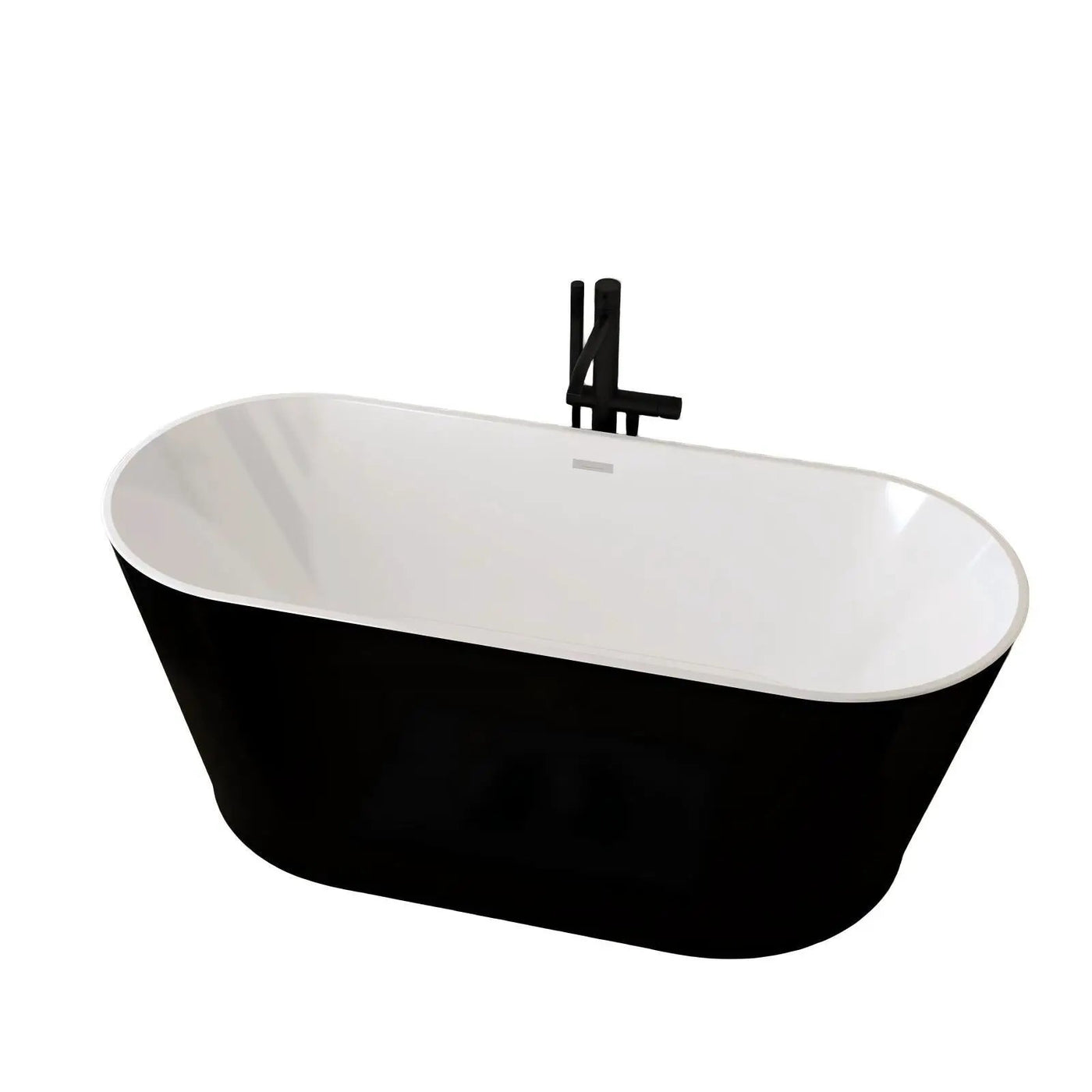 Glossy Freestanding Bathtub With Toe Tap Drain by HouseOfZazla