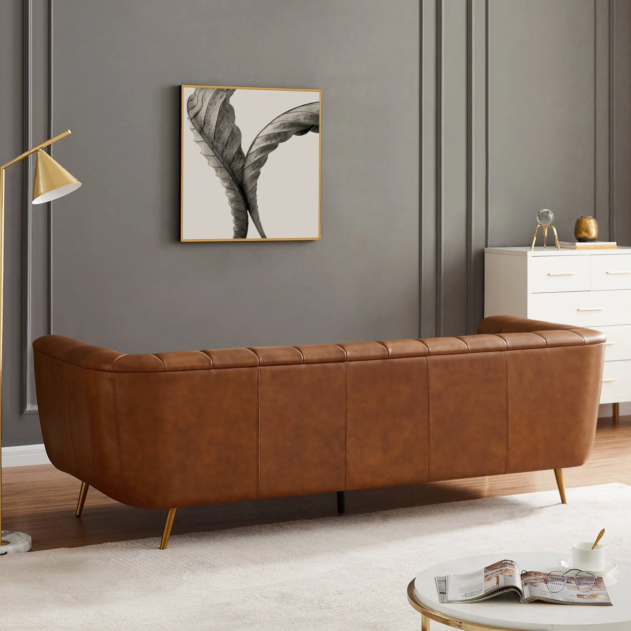Ava - Sofa - Gold / Tan by HouseOfZazla