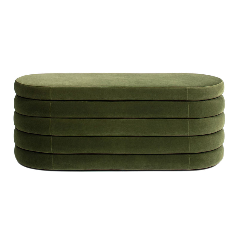 Fuji - Upholstered Oval Storage Bench by HouseOfZazla