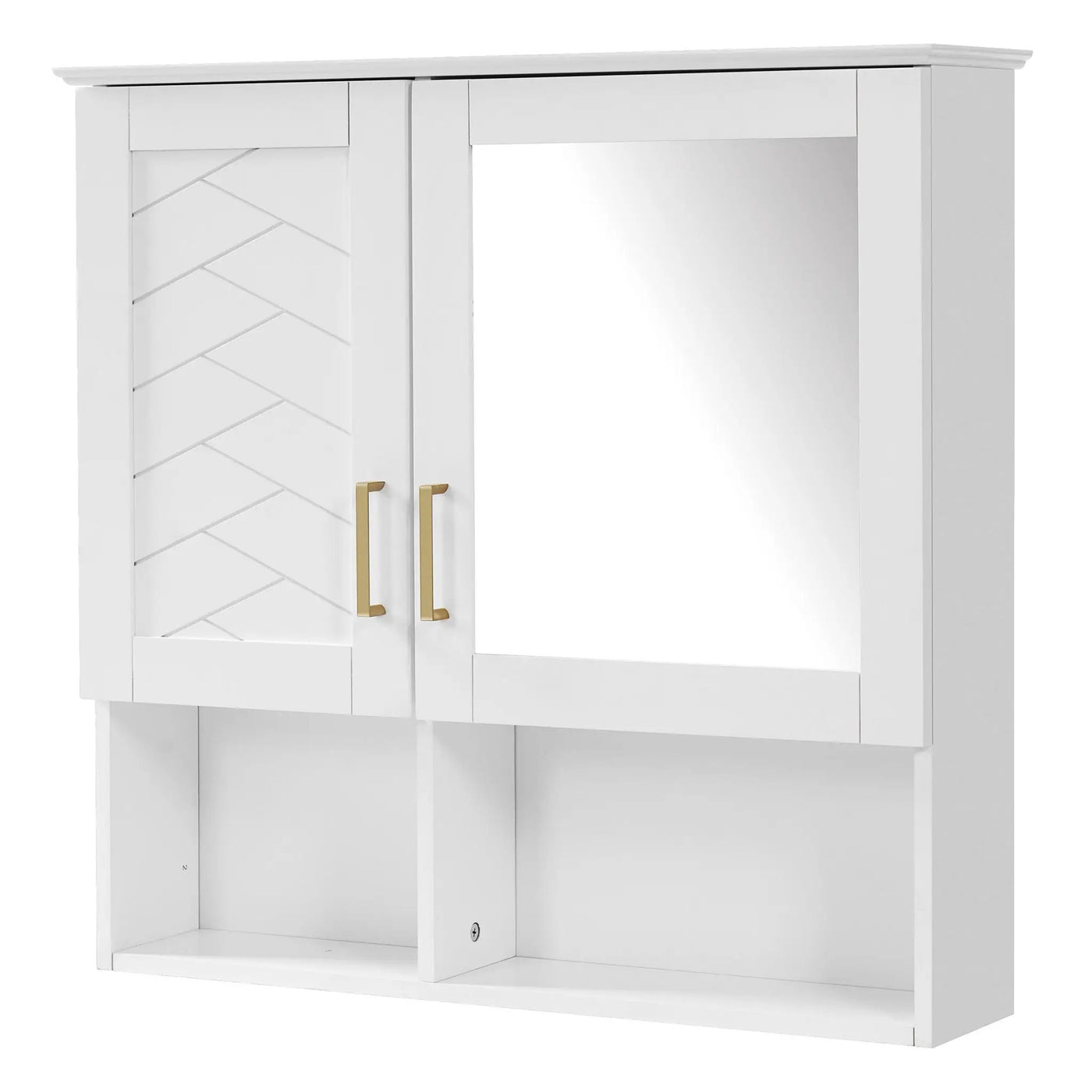 2 In 1 Wall-Mounted Mirror Cabinet With Adjustable Shelves by HouseOfZazla