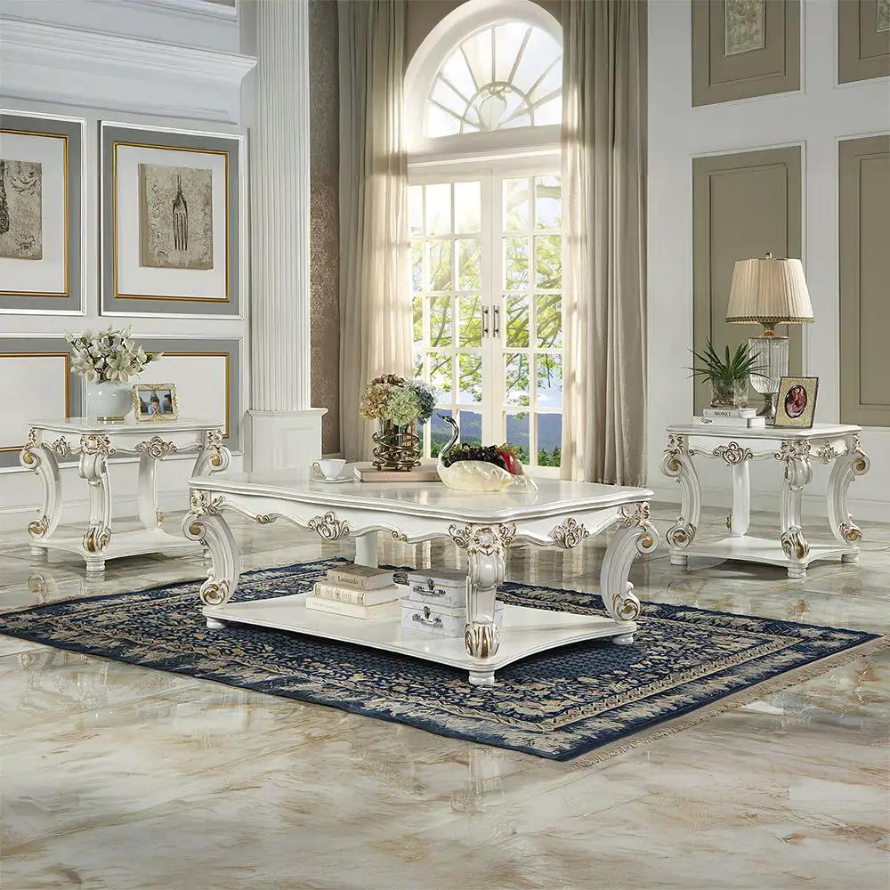 Vendome - 31" End Table - Antique Pearl by Unique Piece Furniture