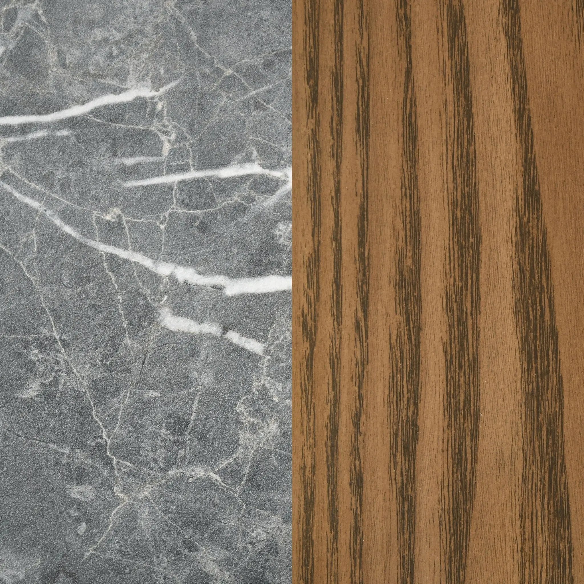Franklin Round Wood Pedestal Side End Table Grey and Dark Brown by Unique Piece Furniture