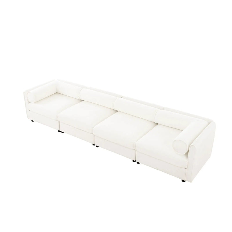 Stylish Sofa With Storage Seat And Cylindrical Backrest by Unique Piece Furniture