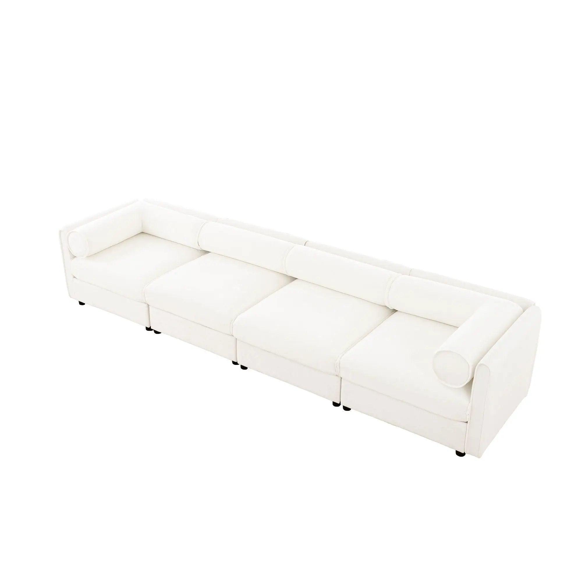 Stylish Sofa With Storage Seat And Cylindrical Backrest by HouseOfZazla