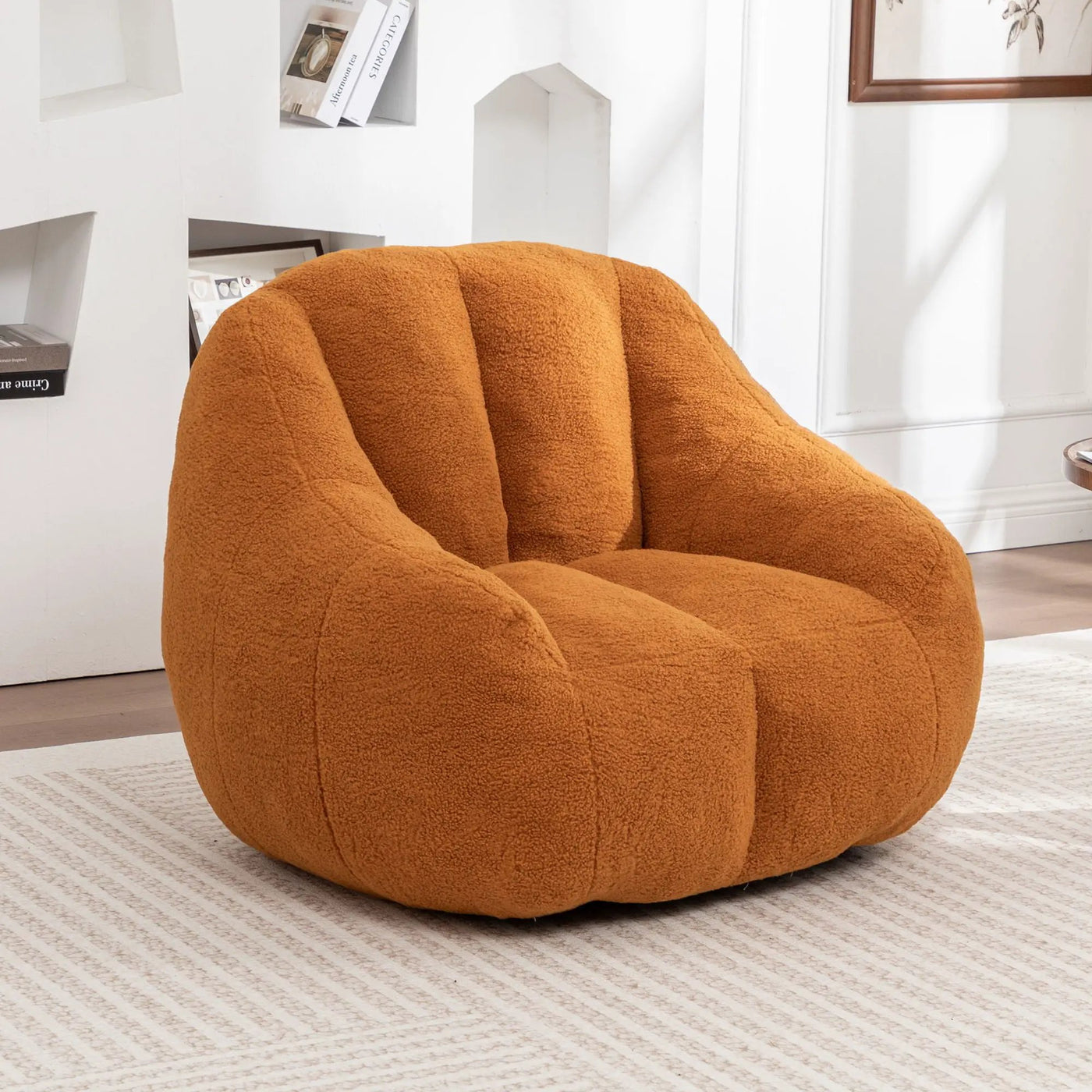 Comfy Bean Bag Chair With Memory Foam Filler, Tufted Soft by HouseOfZazla