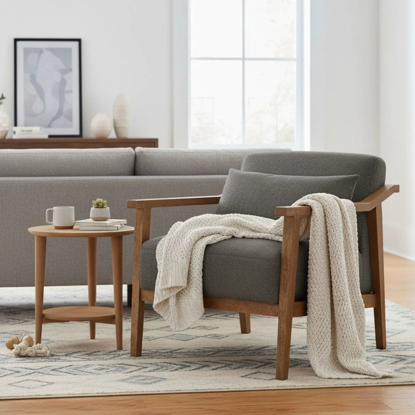Reagan - Arm Accent Chair With Lumbar Pillow by HouseOfZazla