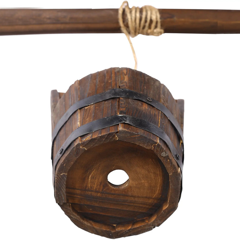Rustic Wooden Wishing Well Planter by HouseOfZazla