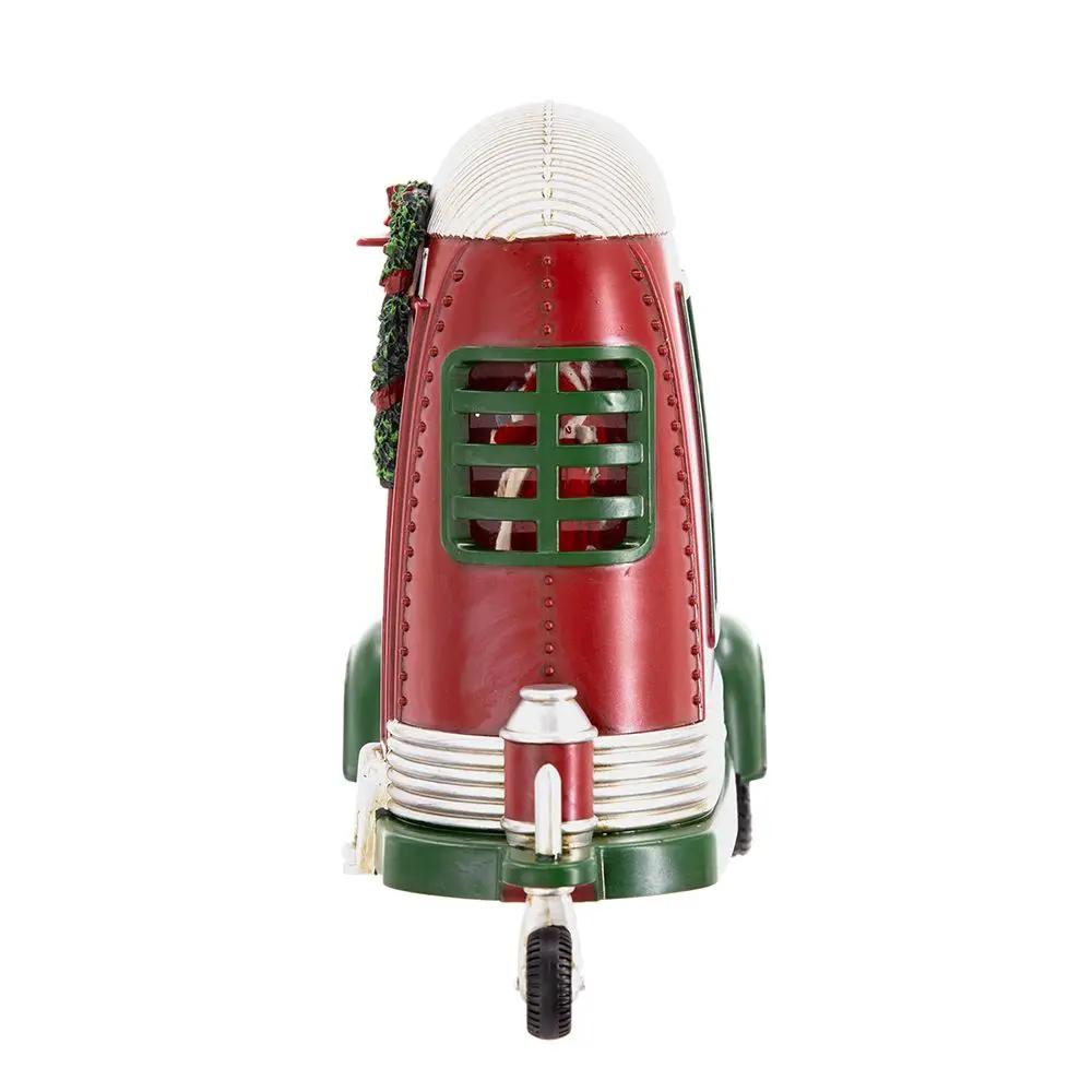 Christmas Plastic / Resin Camper With Mr & Mrs Santa Tea Time LED / Water Spinning / 2 Way Switch, 3*AA Required - Red by HouseOfZazla