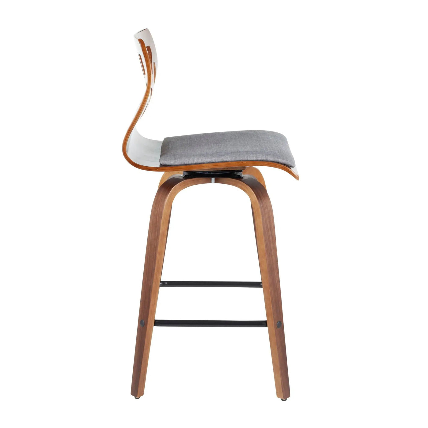 Folia - Mid Century Modern Fixed Height Counter Stool With Swivel (Set of 2) by HouseOfZazla