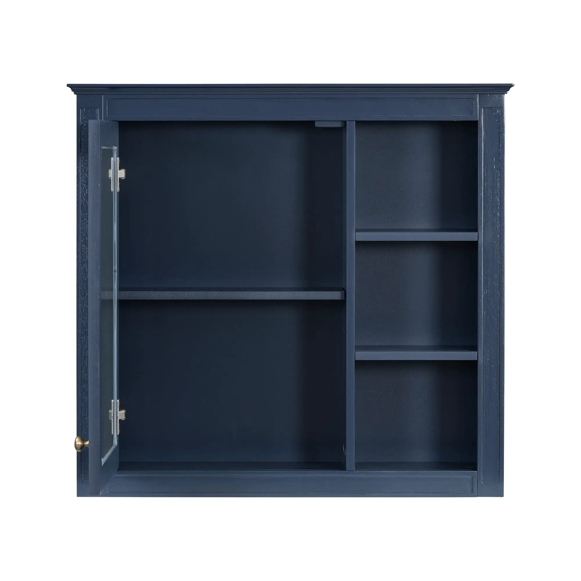 Bathroom Vanity With Medicine Cabinet, Royal Mirror Cabinet, Modern Bathroom Storage Cabinet With 2 Soft Closing Doors And 4 Drawers by HouseOfZazla