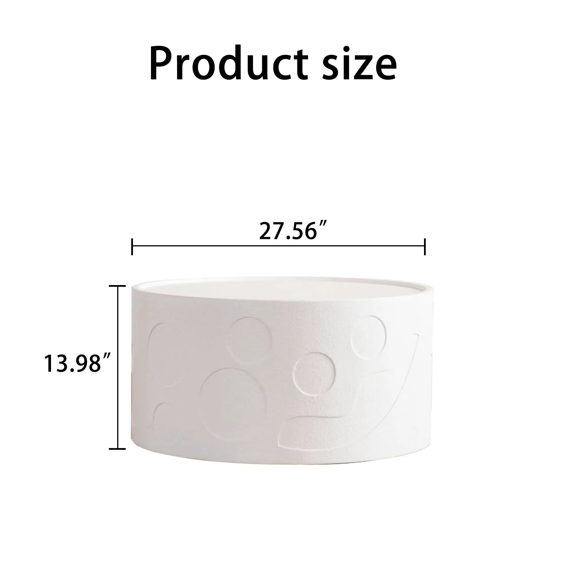 Round Side Table with Handcrafted Relief Design by HouseOfZazla