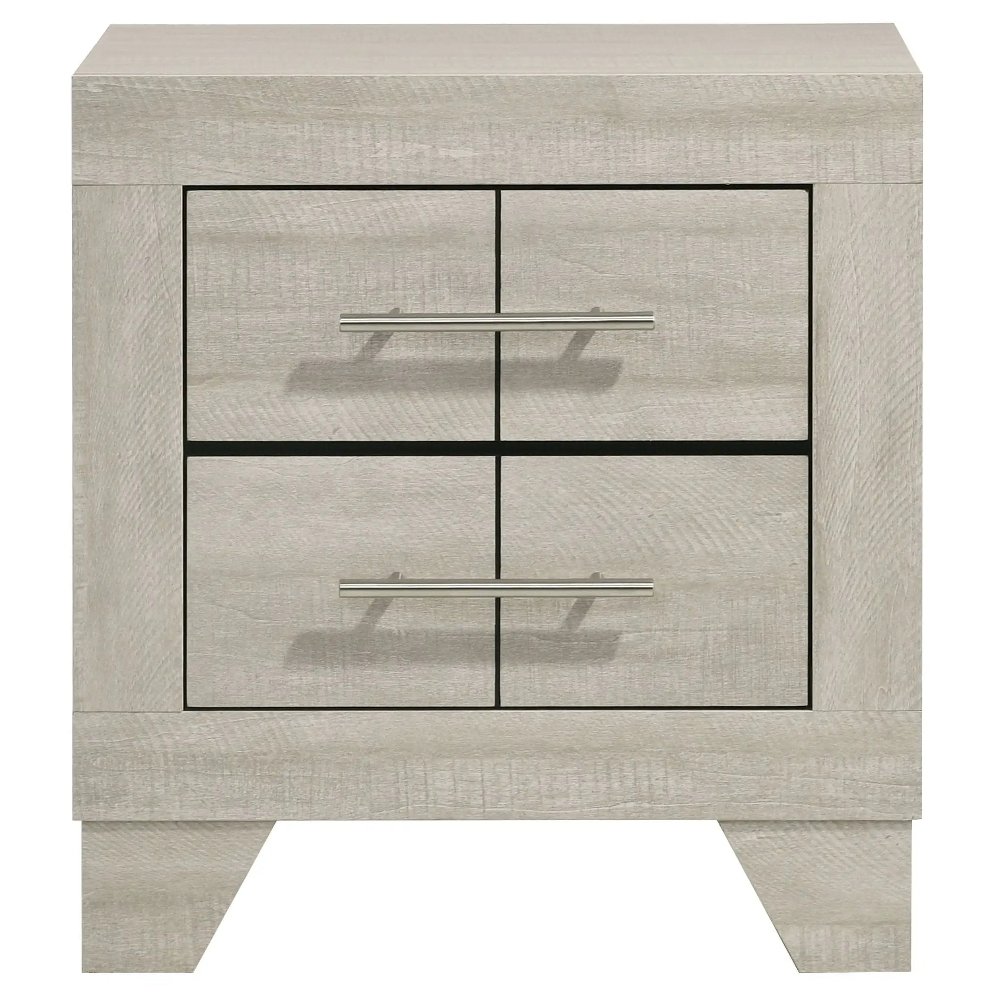 Trenton 2-drawer Nightstand Bedside Table Rustic Cream by Unique Piece Furniture