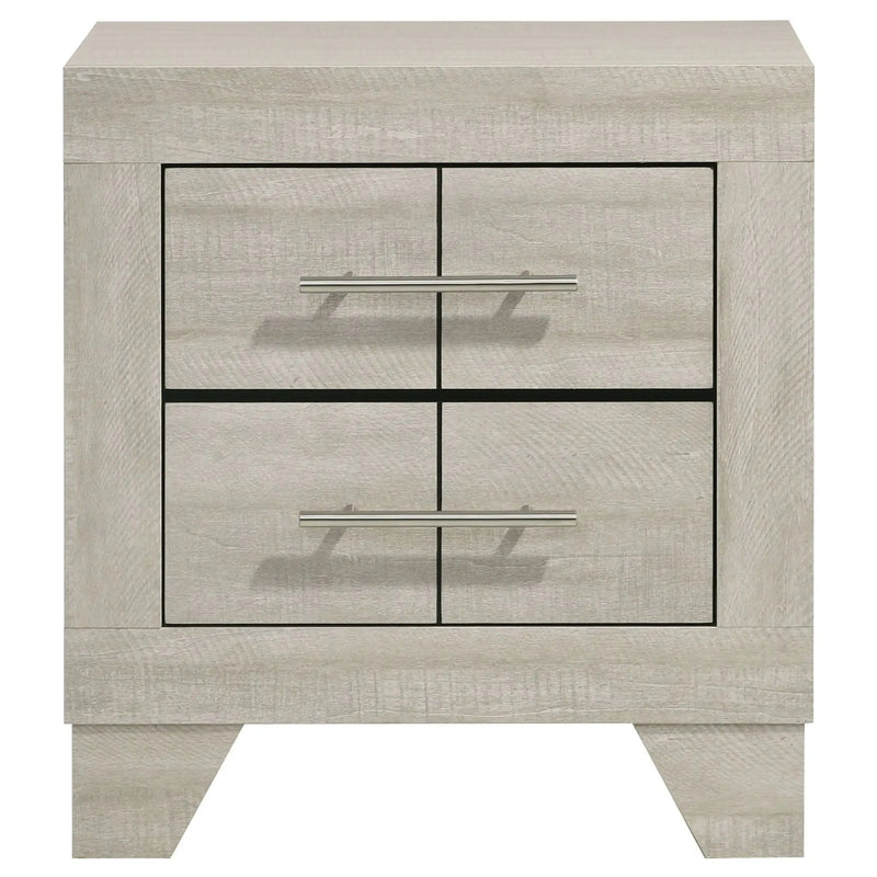 Trenton 2-drawer Nightstand Bedside Table Rustic Cream by Unique Piece Furniture