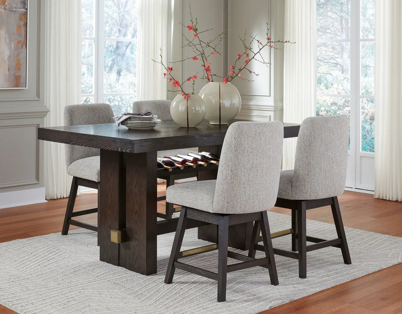 Burkhaus - Rectangular Counter Table Set by Unique Piece Furniture
