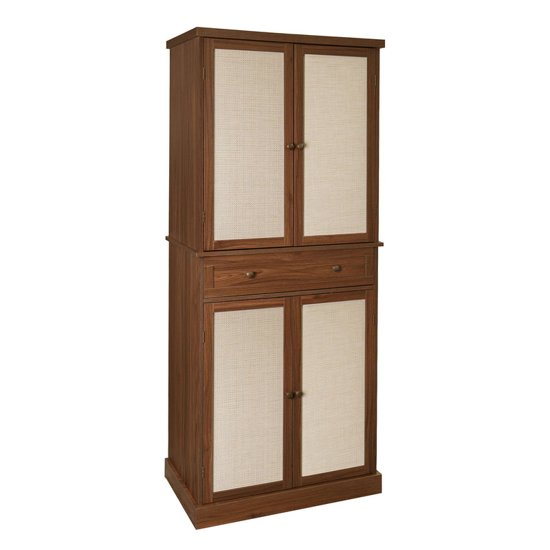 4 Door Storage Cabinet with Adjustable Shelves - Light Brown, photo 16 of 16