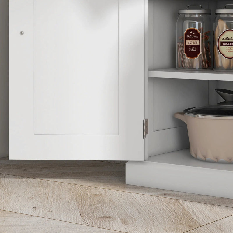 Homcom - 72" Kitchen Pantry, Tall Storage Cabinet, Freestanding Cupboard With Drawer, Doors And Adjustable Shelves - White by HouseOfZazla