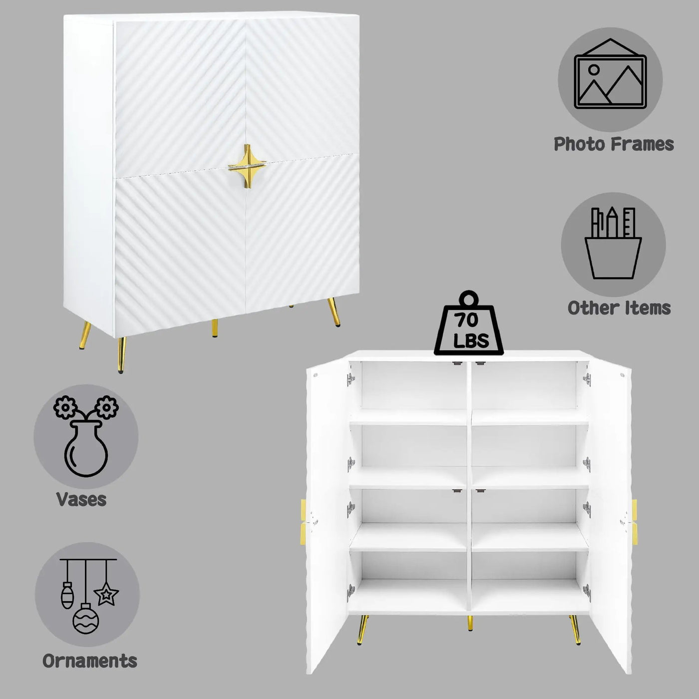 Gaines - High Gloss Accent Cabinet by HouseOfZazla