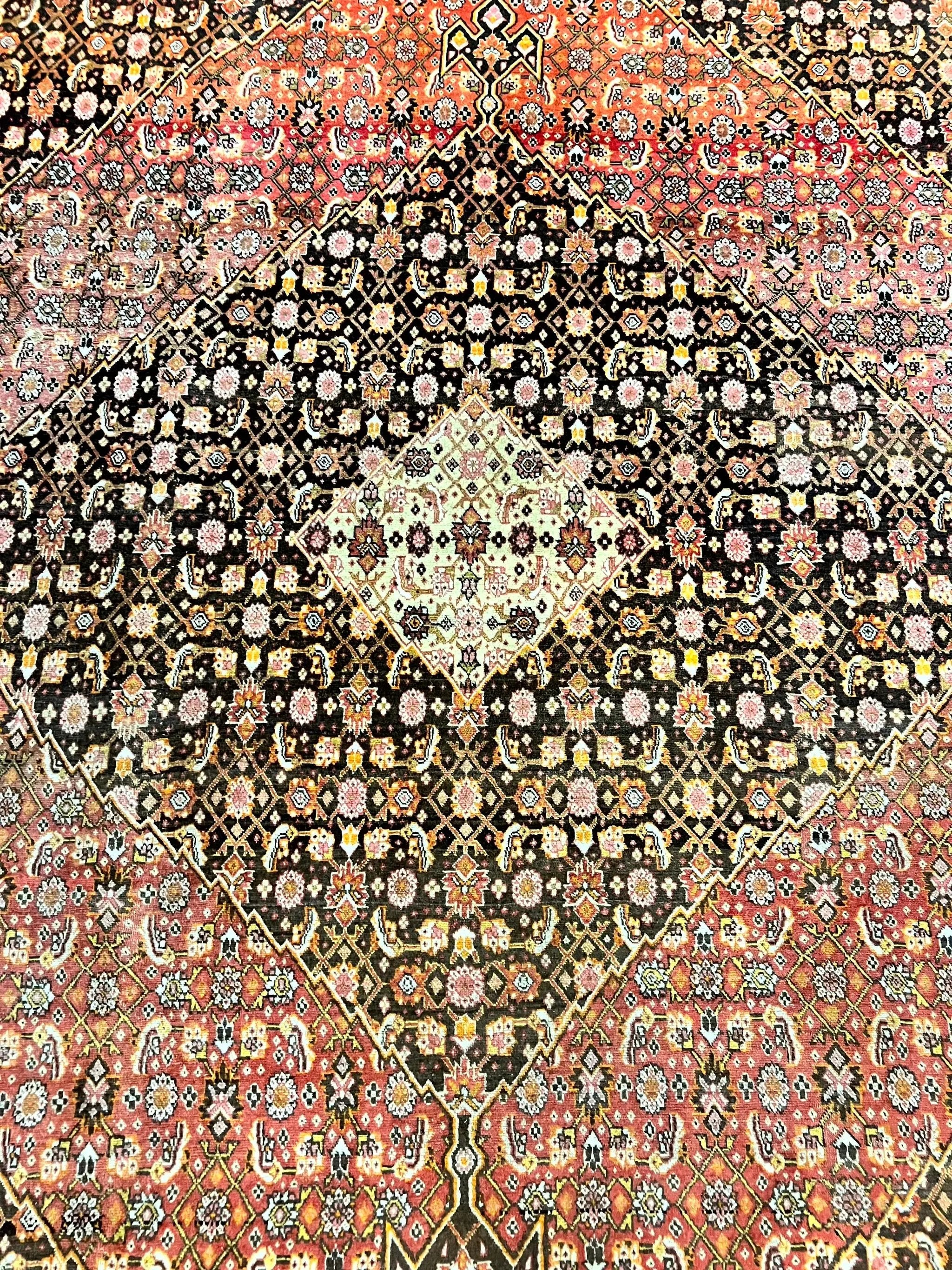 Rare Antique Persian Tabriz Rug 9x12, Red, Handmade, Wool by Jewel Rugs