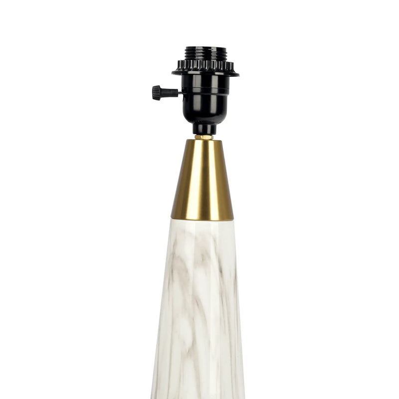 Enclave - Hydro Table Lamp With On / Off Switch Base Shade - Gold / White / White Marble by Unique Piece Furniture