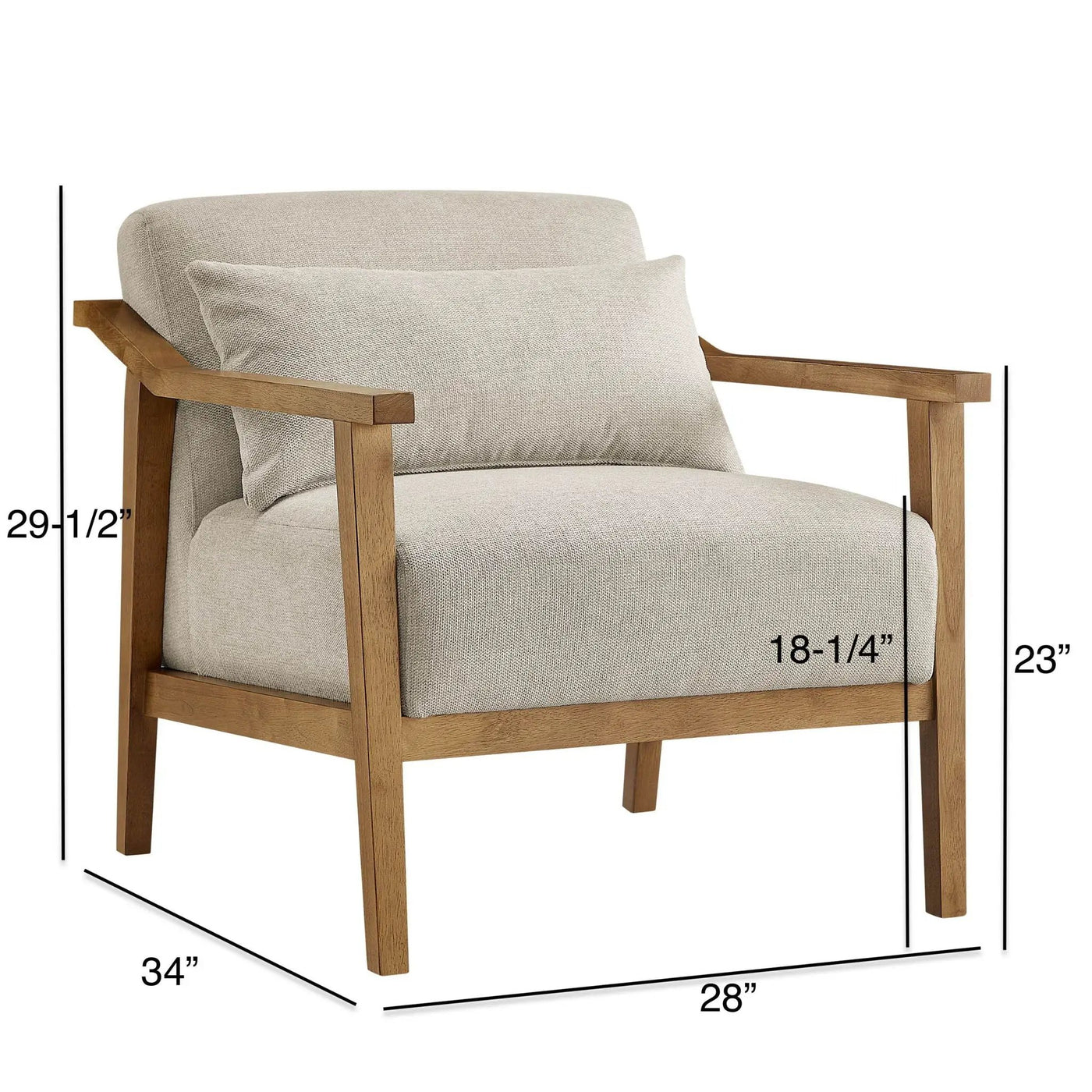 Reagan - Arm Accent Chair With Lumbar Pillow by HouseOfZazla