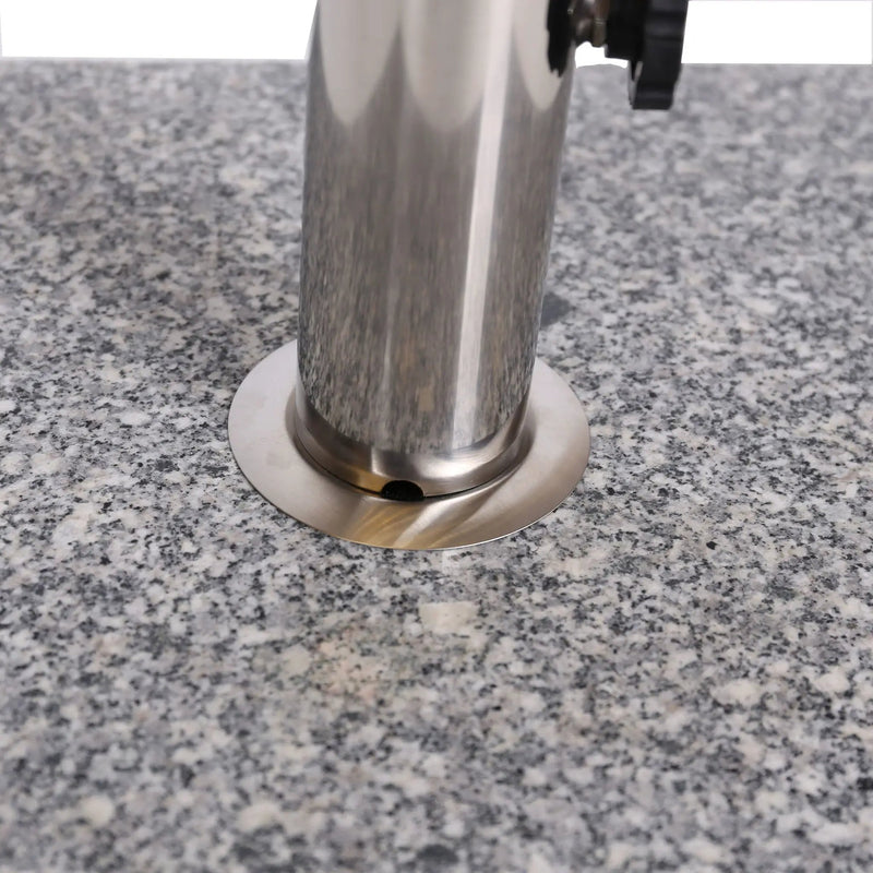 Umbrella Holder Square 55 Lbs Umbrella Base - Natural / Gray by HouseOfZazla