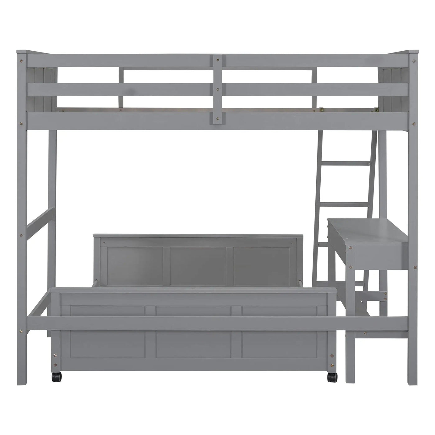 Full Over Full Bunk Bed With Desk by Unique Piece Furniture