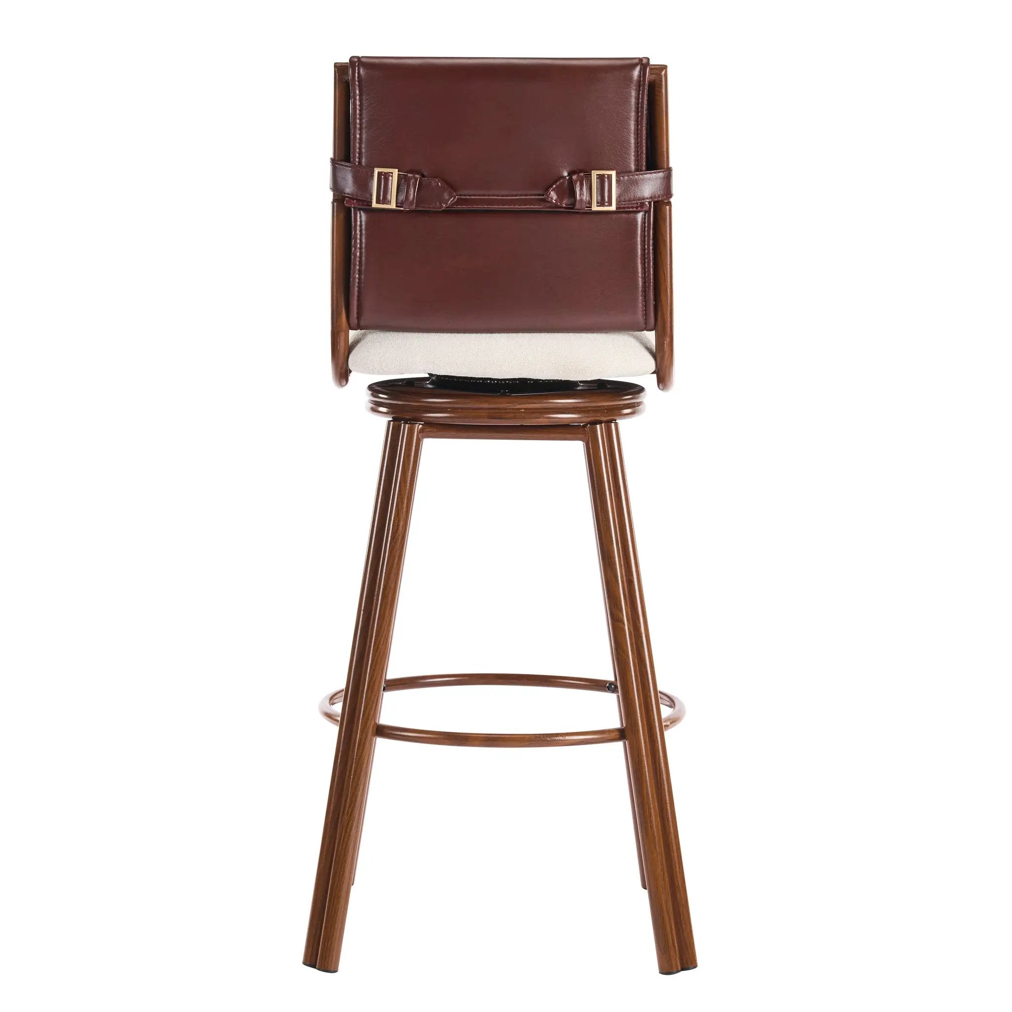 Sibyl Indoor Upholstered Swivel Bar Stool with Metal Frame by HouseOfZazla