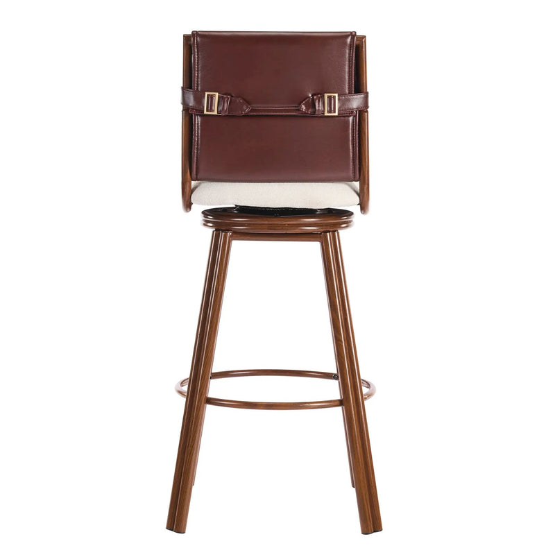 Sibyl Indoor Upholstered Swivel Bar Stool with Metal Frame by HouseOfZazla