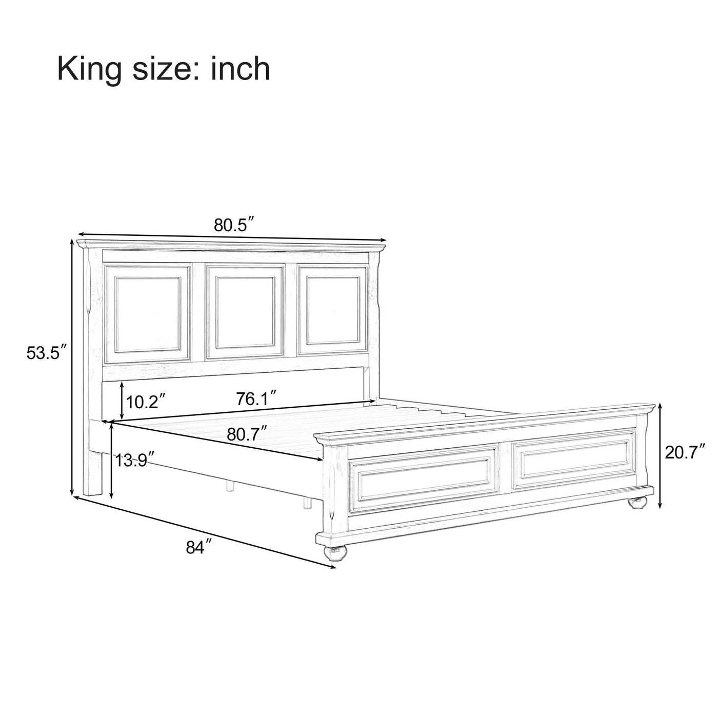 Vintage Tall Headboard Bed by HouseOfZazla