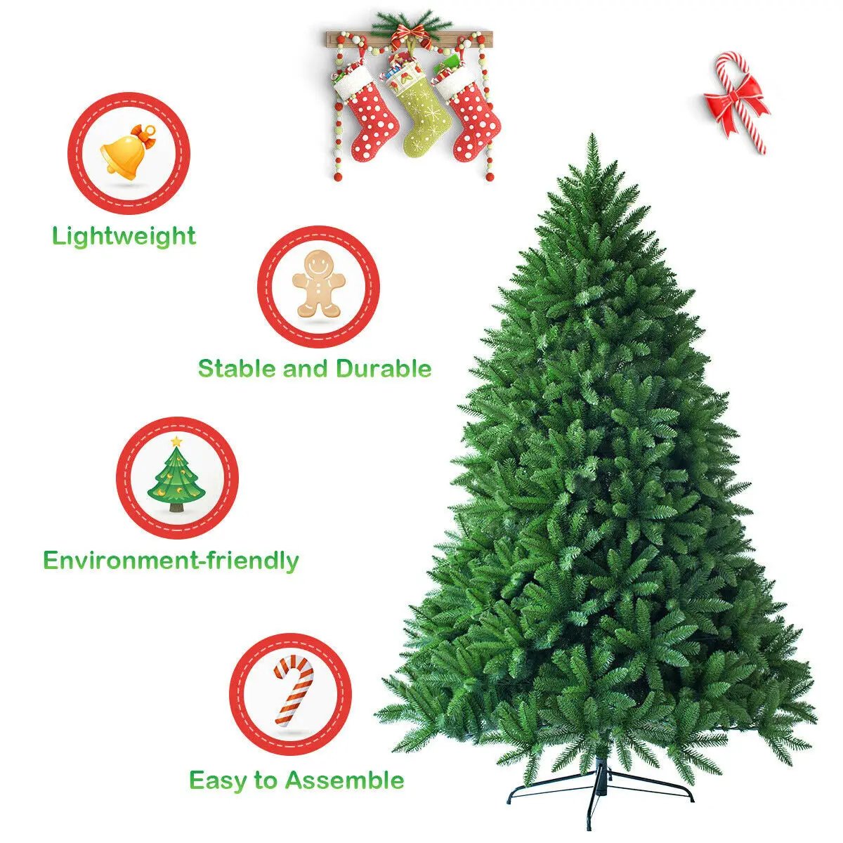 6 Feet Unlit Artificial Christmas Tree with 1250 Branch Tips by DirectDeals