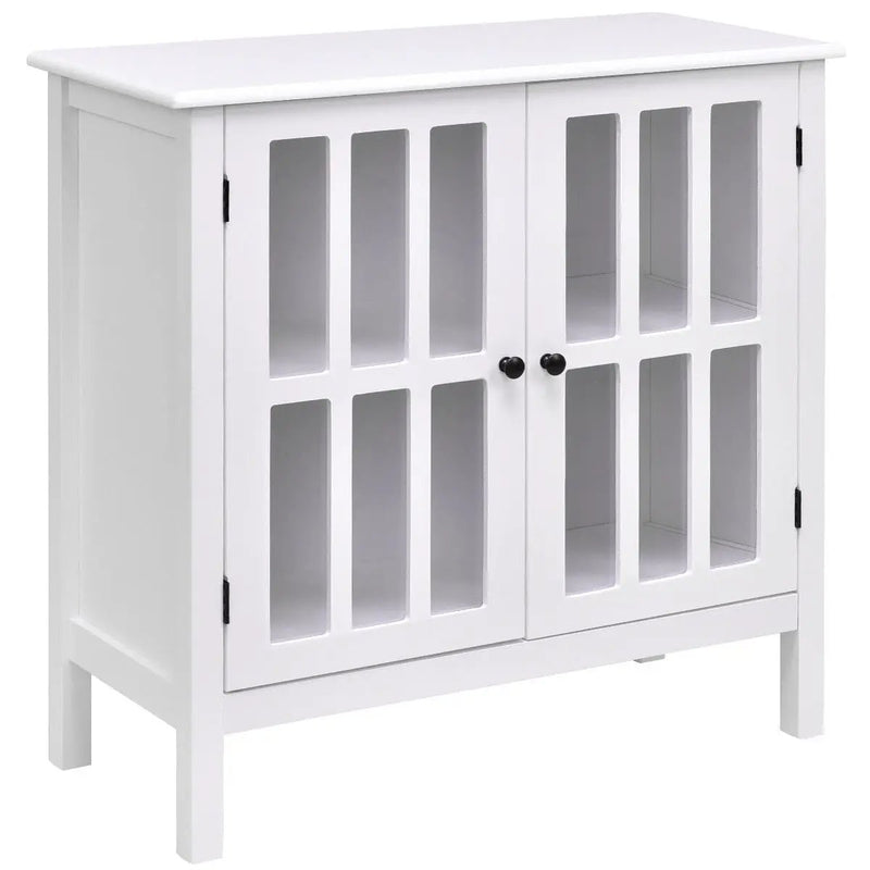 Glass Door Sideboard Console Storage Buffet Cabinet by DirectDeals