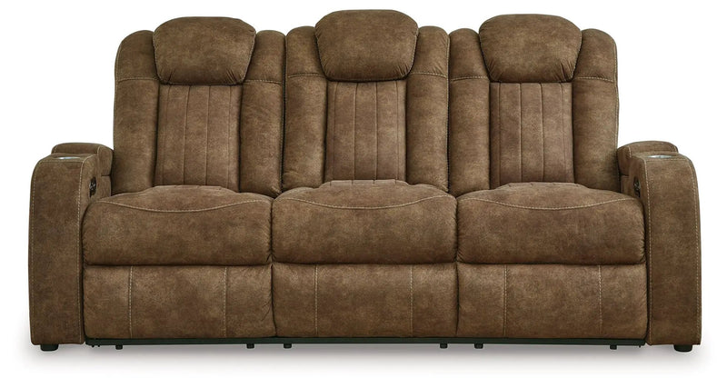 Wolfridge - Power Reclining Sofa With Adj Headrest - Brindle by Unique Piece Furniture