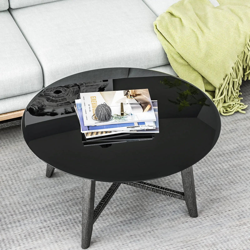 Round Tempered Glass Table Top Glass Thick Beveled Polished Edge by HouseOfZazla