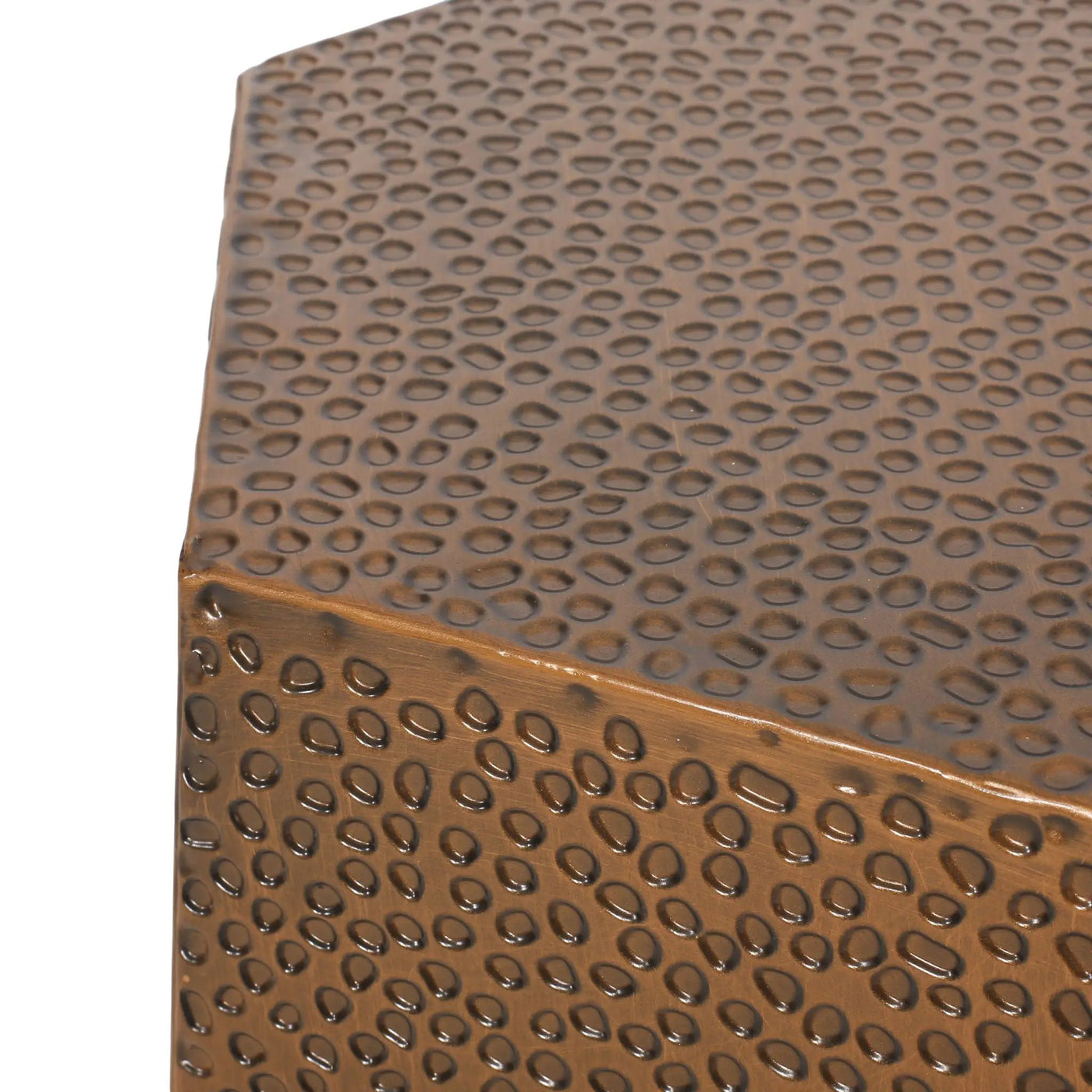 Modern Hammered Iron Geometric End Table by HouseOfZazla